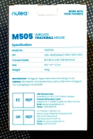 back of m505 box with basic specs and contact info